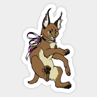 Asexual Pride Caracal (Ace Floppa) Sticker